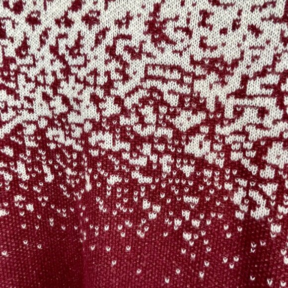 BLOOMCHIC Ombre Knit Sweater Cabernet & Pink Scoop Neck Oversized Pullover 12 - Picture 7 of 15